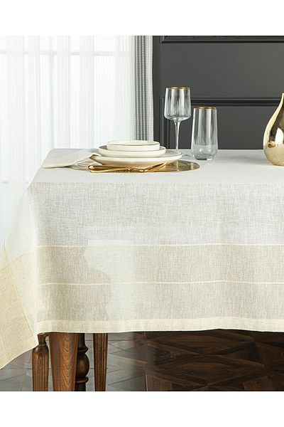 English Home Față de masă cu aspect de in de culoare bej - 150x200 Cm