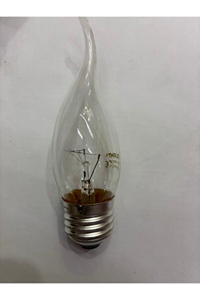 Ulbay Halojen ( 40w & E27 ) ( Sarı Renk ) Şeffaf Mum Ampul