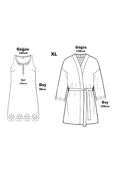 Magic Form Set rochie de maternitate din bumbac pieptănat cu detaliu brodat