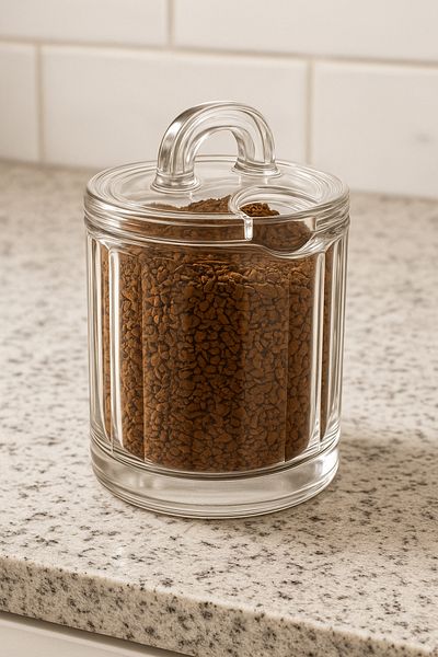 İnova Home Decor وعاء زجاجي سميك سعة 300 مل - وعاء توابل، حجرة ملعقة - وعاء سكر