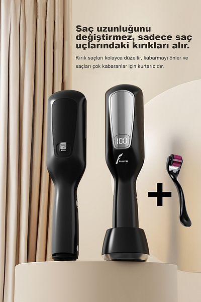VERYFİT New Generation Hair Breakage Removal Machine 2 in 1 Negative Ion Technology Lcd Screen (Wireless)
