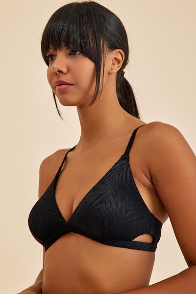 Amarelle Σετ μπικίνι Bali Black Unpadded Triangle Side Tie