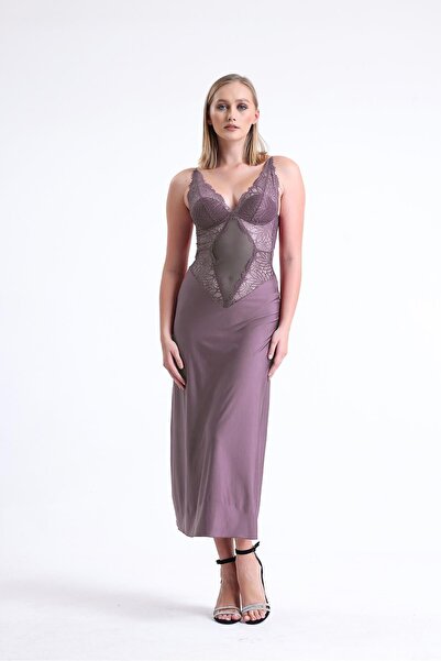 Magic Form Δαντελένιο Χαμηλό Μακρύ Νυχτικό Τζέρσεϊ