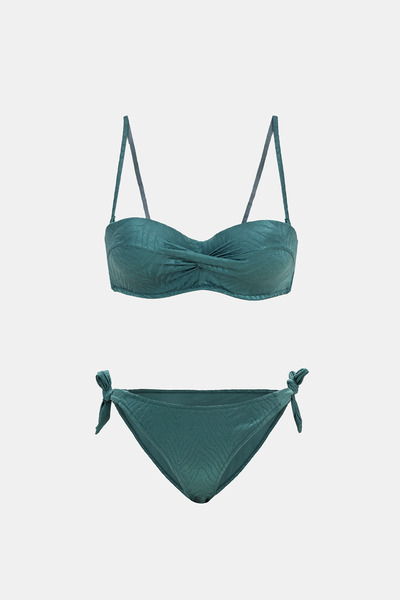 Amarelle Bali Green Padded Strapless Push-Up Bikini Suit