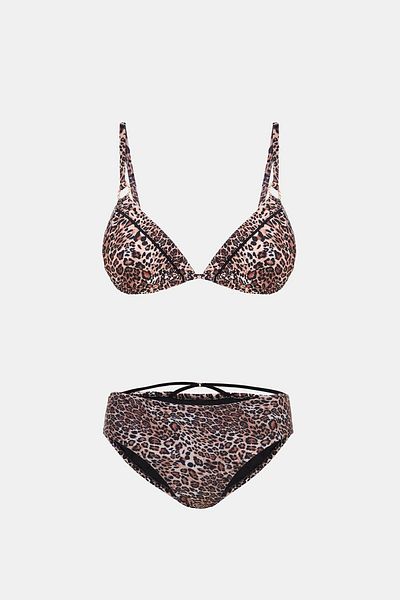 Amarelle Costum de bikini Capetown cu model leopard, fără căptușeală, detașabilă