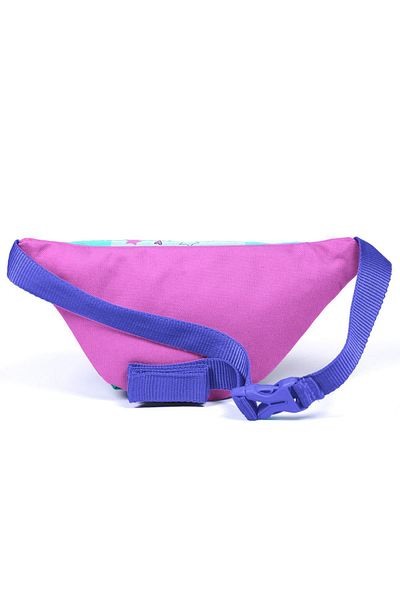 Coral High Turquoise Pink Cat Patterned Children's Waist Bag - Ice Cream, Model 11503