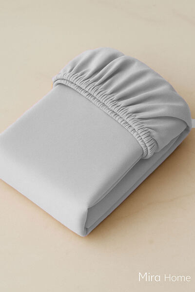 Mira Home Double Plain Combed Cotton 100% Cotton Elastic Sheet 200X200 Cm King Size