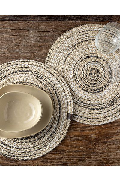 English Home Dorothy Jute 2 τεμαχίων American Service Beige