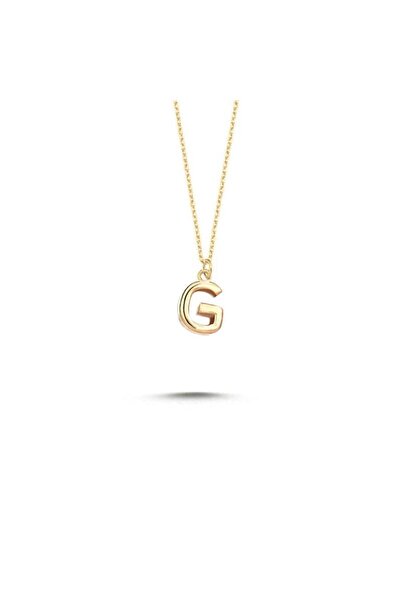 EnginGold 14 Ayar Altın G Harfli Kolye