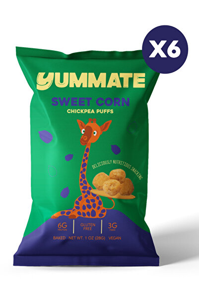 Yummate Vegan Glutensiz Süt Mısır Aromalı Fırınlanmış Nohut Cipsi 6 X 28 gr
