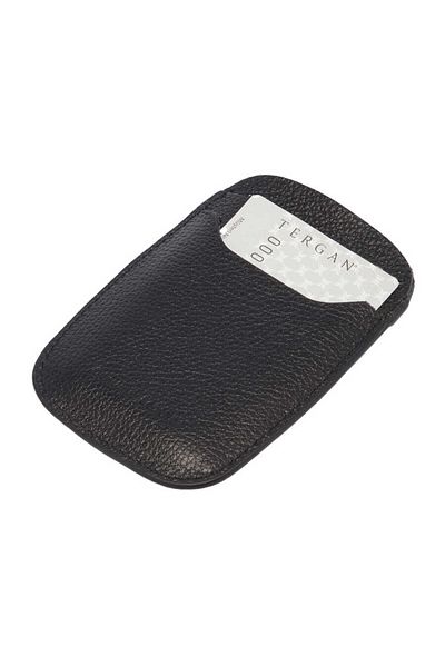 Tergan Μαύρη θήκη πιστωτικής κάρτας Unisex από γνήσιο δέρμα - S1kk 00001662 -u9g