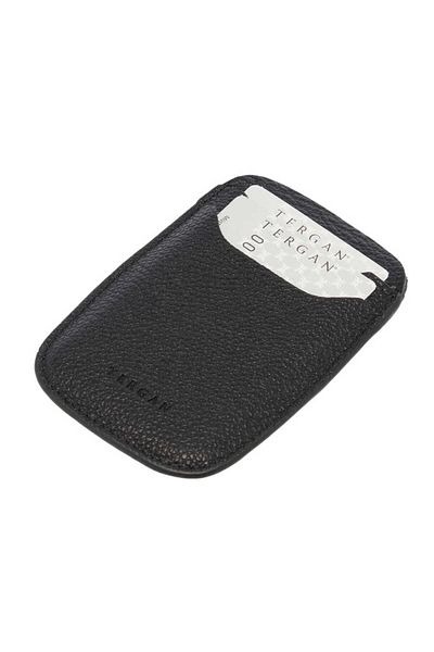Tergan Μαύρη θήκη πιστωτικής κάρτας Unisex από γνήσιο δέρμα - S1kk 00001662 -u9g