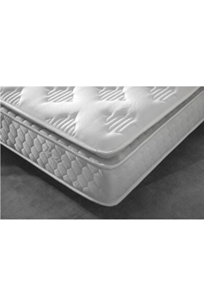 bedpark Çift Kişilik Sert Herkül Yaylı Yatak Bed‑04 | Pamuklu Kumaş, Ergonomik Pedli, Beyaz