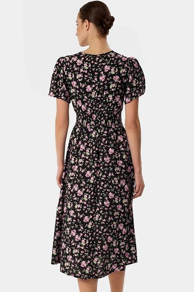 PayBuy Floral Skater Viscose Midi Dress Comfortable Daily Summer and Stylish Appearance Special Design