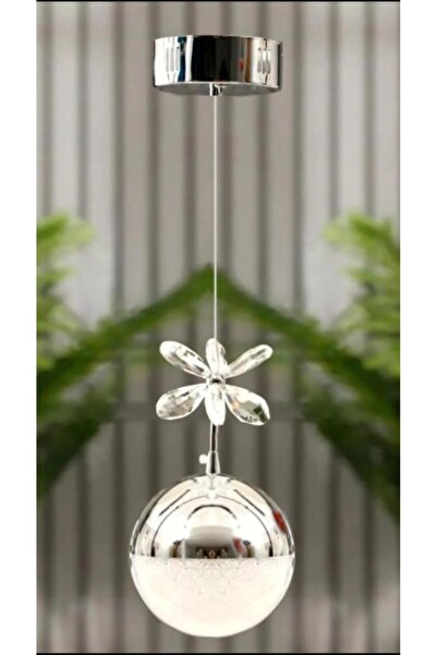 EY-EL TASARIM ŞEKER TOP MODERN SARKIT LED AVİZE TEKLİ 3 RENK KROM KAPLAMALI