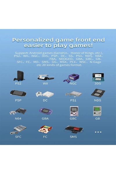 Genel Markalar Hdmı Usb Girişli Elektronik Oyun El Konsolu 5 Inç Ips Ekran Linux Sistemi Psp/ps Game 64 Gb Atari