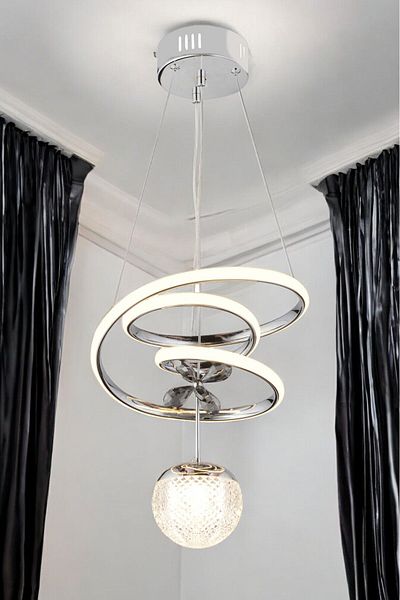 EY-EL TASARIM Modern Chaos Mini Pendant Lamp - LED Chandelier with Stones