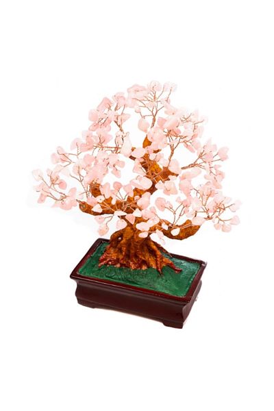 BLA BLA FOAM Tree with Semi-Precious Stones Amethyst, Pink, 22.5cm