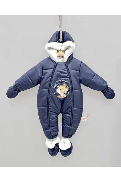 Zuff Baby Cozmonaut with Booties and Gloves Navy Blue