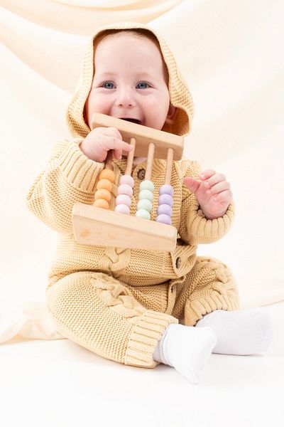 Vauva Girls Boys Baby Rompers Seasonal Long Sleeve Knitwear Knitted Jumpsuit