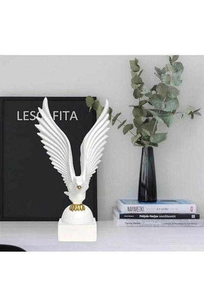 BLA BLA FOAM Large Eagle Statue from Resin for Interior Decorations 33 cm