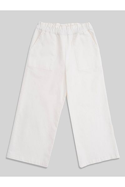 minojoy Ecru Colored Camilla Girls' Trousers
