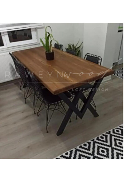 deryawood Raweyn Doğal Ahşap Yemek Masası-70-180