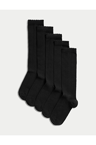 Marks & Spencer 5'li Freshfeet™ Diz Altı Çorap (2-11 Yaş)