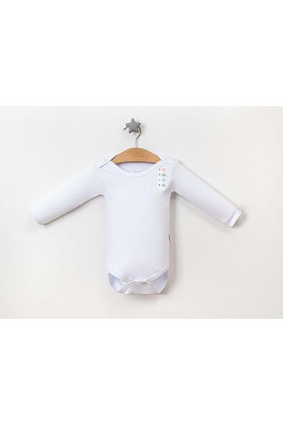 Necix's Plain Color Clip-On Long Sleeve Zibin White
