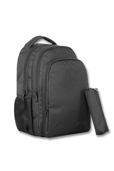 ÜMİT ÇANTA Ümit Bag for Junior and High School - Cennec Black with Pen Holder, Daily and Travel Backpack