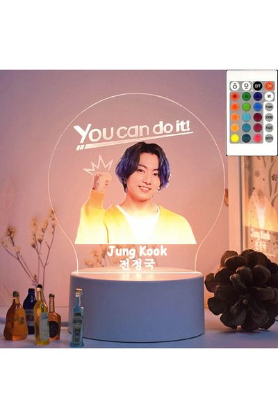 OEM LED Night Light, Jung Kook BTS, 16 Colors, with remote control, USB power or 3 AA batteries