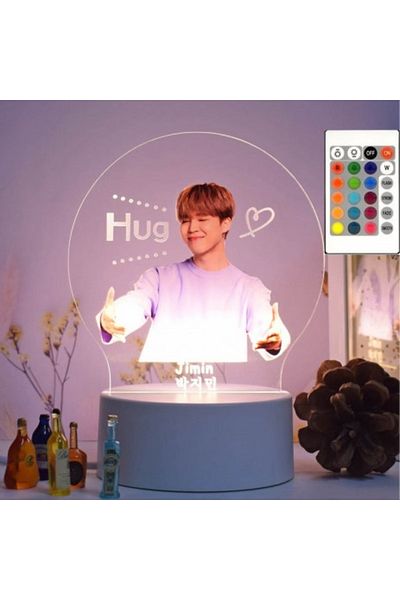 OEM LED Night Light, Jimin BTS, 16 Colors, with remote control, USB power or 3 AA batteries