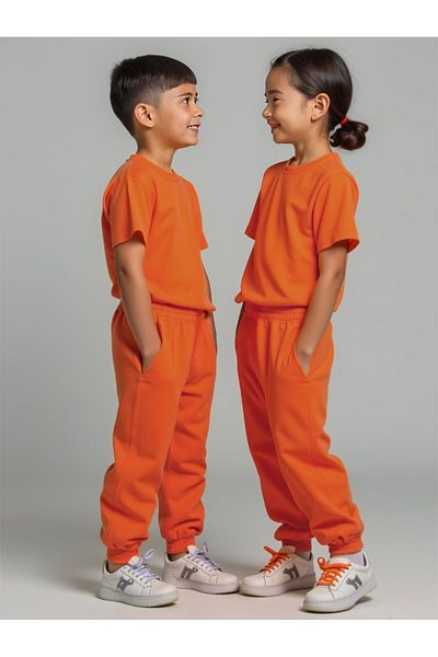 minojoy Levi Cotton Kids Tshirt Sweatpants Set of 2