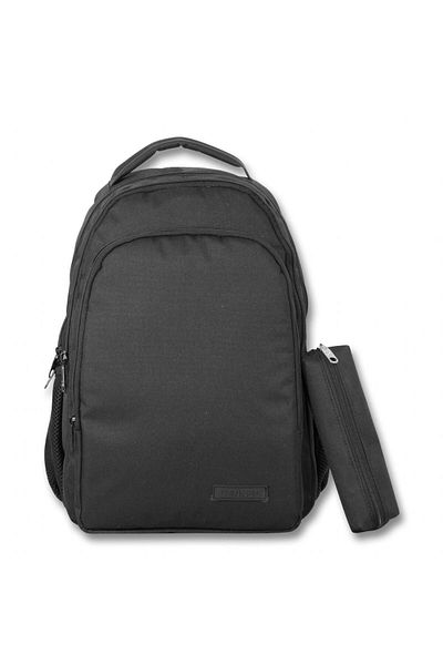 ÜMİT ÇANTA Ümit Bag for Junior and High School - Cennec Black with Pen Holder, Daily and Travel Backpack