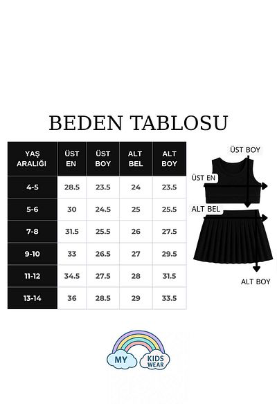 My Kids Wear Girl's Short Skirt Swimsuit Set 4 -14 Years 118101
