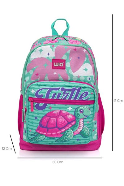 Wia Girl Turtle Theme 3-Piece School Bag Set Sw-020