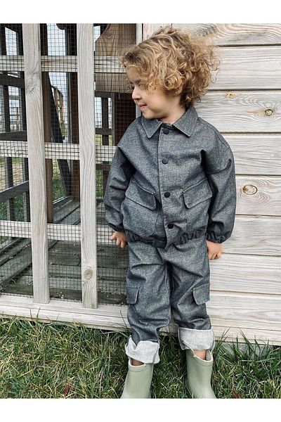 minojoy Gray Boy Cargo Pants