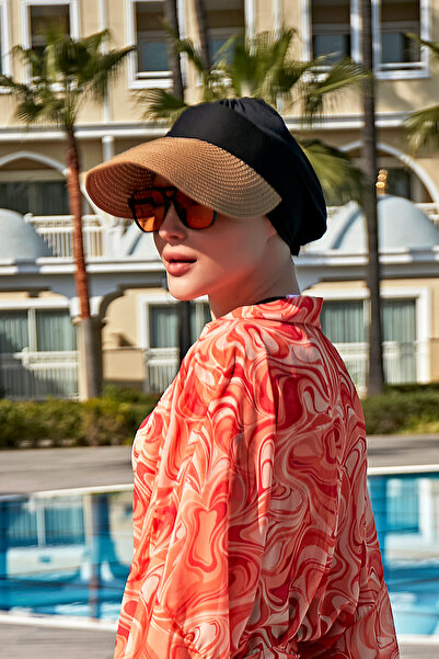 Remsa Mayo Katlanır Vizör Hasır Şapka Güneş Koruyucu Siperlik Camel Rş-44