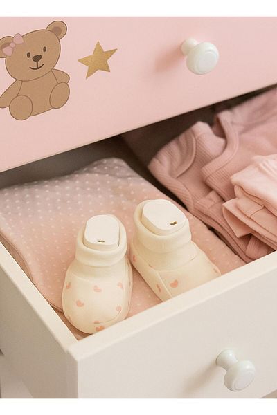 kitikate Organic New Dreams Pink Heart Booties