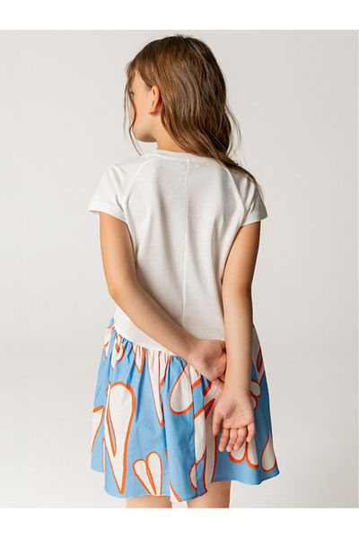 SheShe Skirted Strawberry and Heart Patterned Girl's Dress