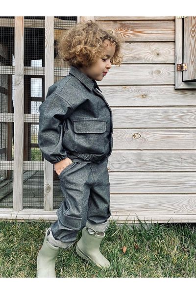 minojoy Gray Boy Cargo Pants