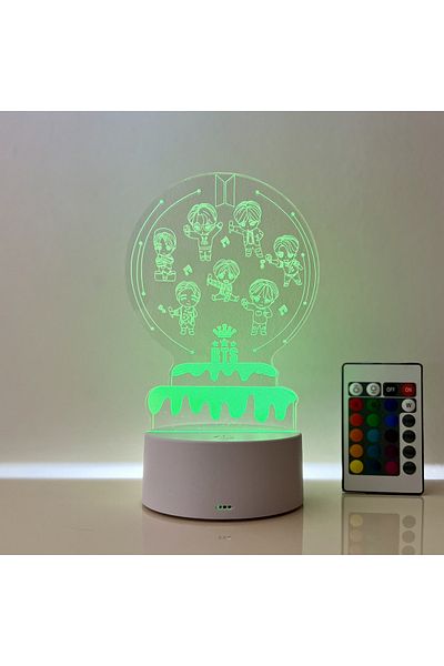 OEM 3D LED Night Light, 16 colors, BTS MINI