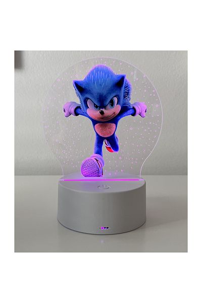 OEM LED Night Light, Sonic the Hedgehog, 16 Colors, with Remote Control, USB Power or 3 AA Batteries