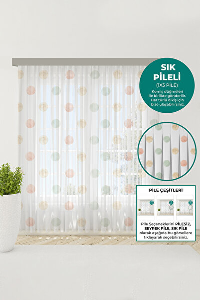 Bebemotto Soft Polka Dot Tulle Curtain, Baby Children's Room Tulle Curtain