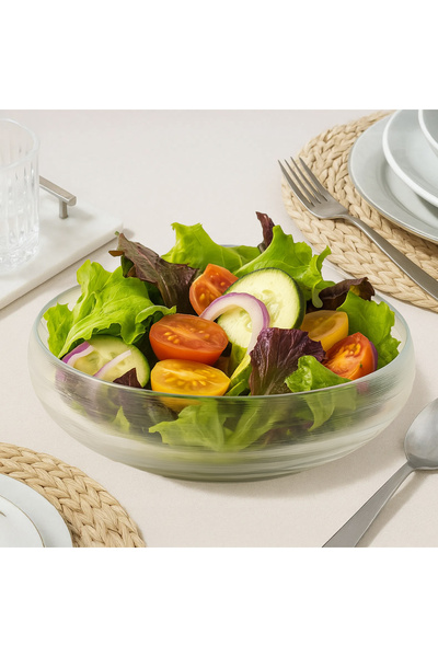 Eksen California Orange Salad and Fruit Bowl - Transparent - 26 cm
