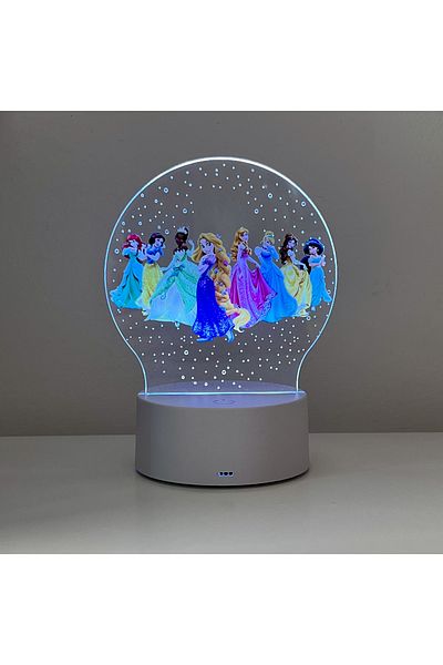 ILUMISHOP LED Night Light, Disney Princesses 7 Colors, USB Powered or 3 AA Batteries