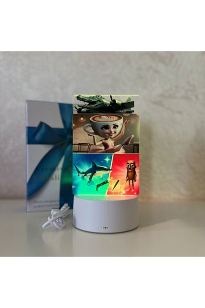 ILUMISHOP Lampa De Veghe LED, Ballerina Cappucina/ Brainrot 7 Culori, Lumina Ambientala