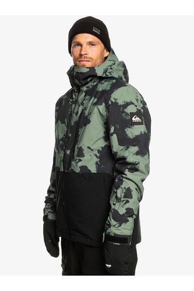 Quiksilver Quiksilver Men's Tye Dye Laurel Wreath Mission Printed Block Jk Snowboard Jacket-eqytj03403-Gnb2