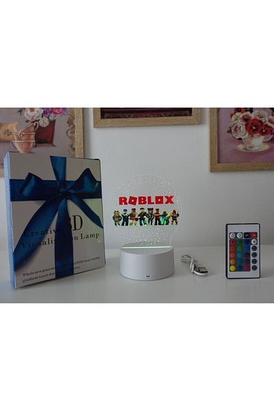 ILUMISHOP LED Night Light, Roblox, 16 Colors, with Remote Control, USB Power or 3 AA Batteries