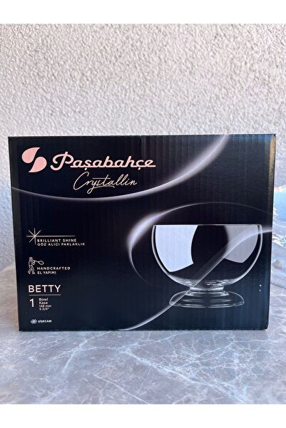 Paşabahçe 31796 Crystallin Betty Footed Salad Bowl 150mm (Hand Made) Original. It Is Boxed.